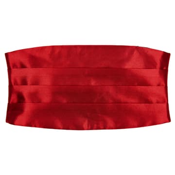 Glänzender Roter Basic Kummerbund